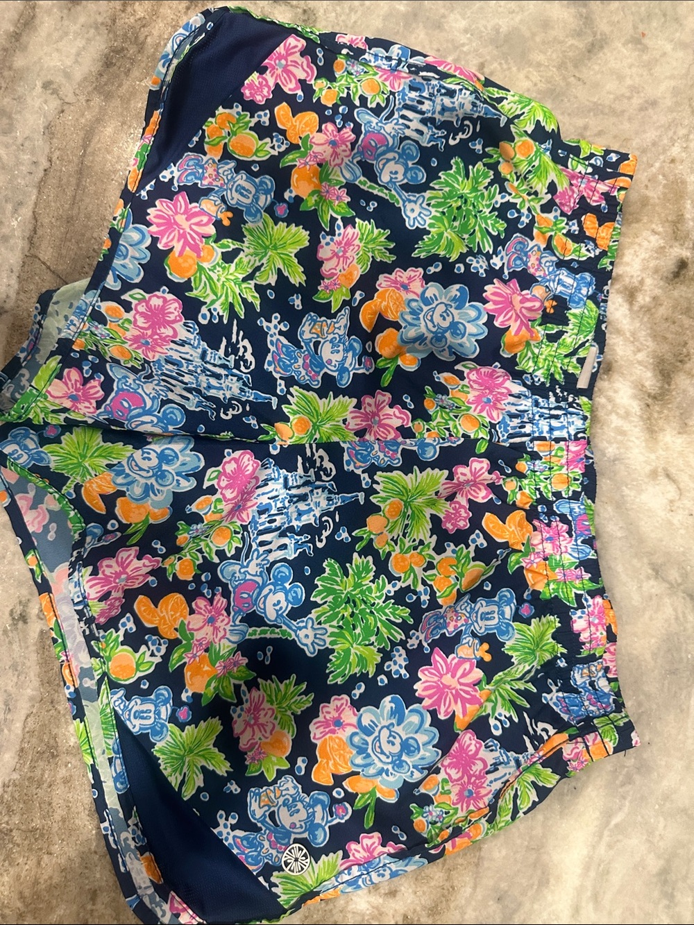 Lilly Pulitzer x Disney Navy Floral Print Shorts